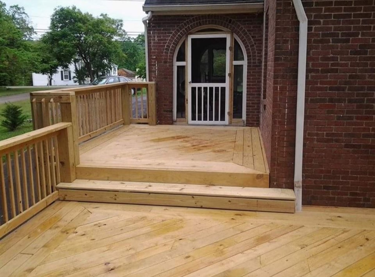 Patio construction and finishing work